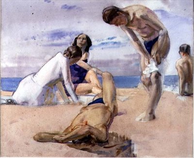 The Bathers (akvarelli) tekijältä Harry Watson