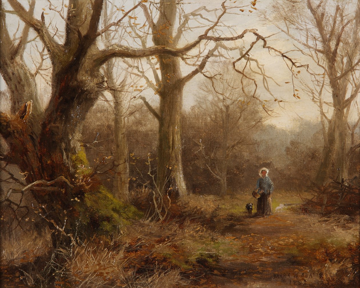 Metsäkohtaus, 1892 tekijältä Harry William Adams