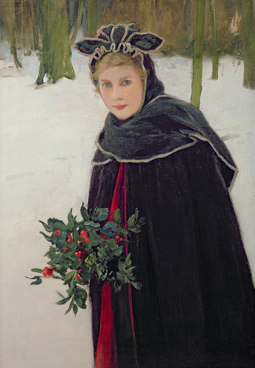Talvi - tytön muotokuva talvimaisemassa tekijältä Harry van der Weyden
