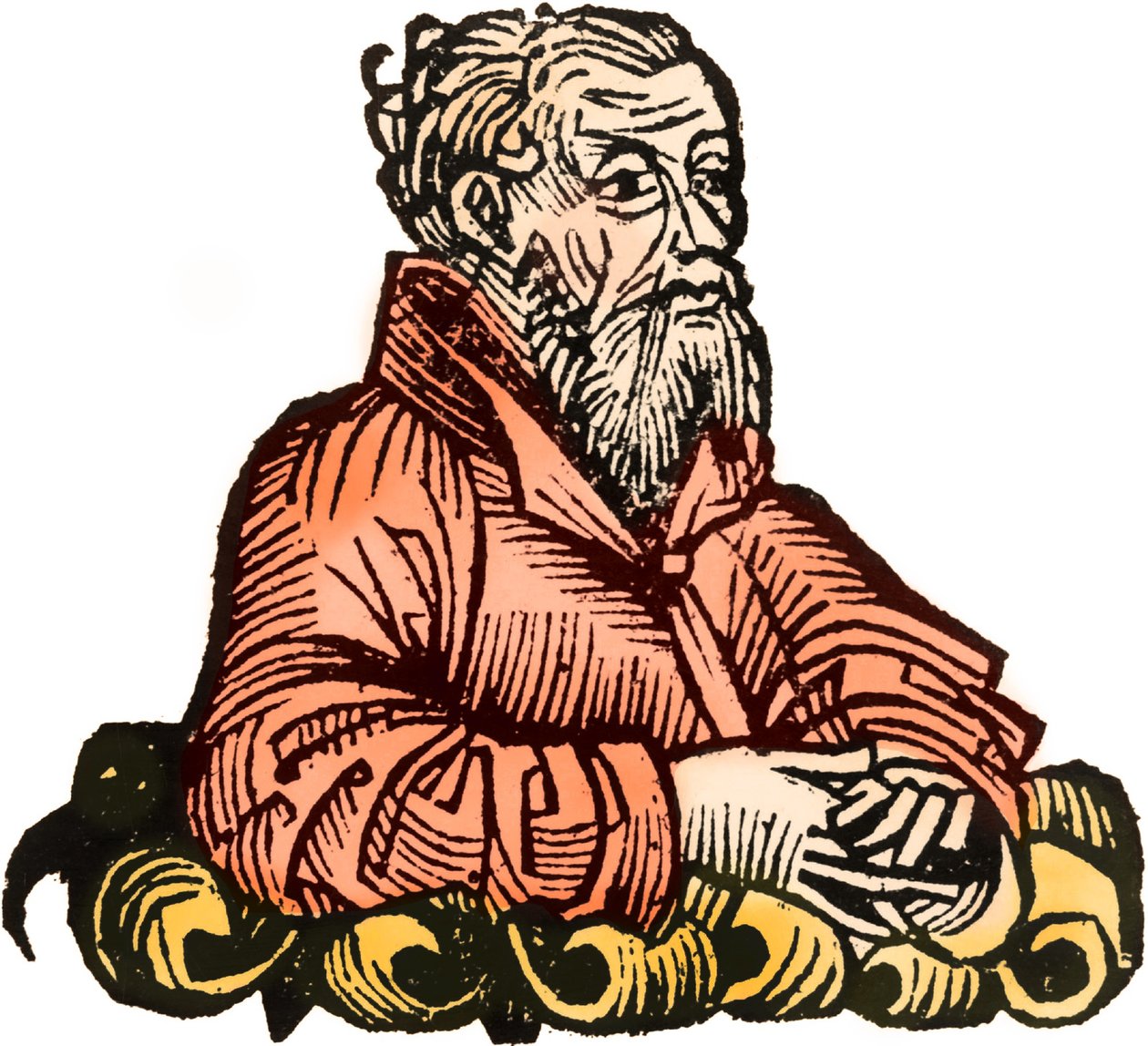 Strabon muotokuva, 1493 tekijältä Hartmann Schedel