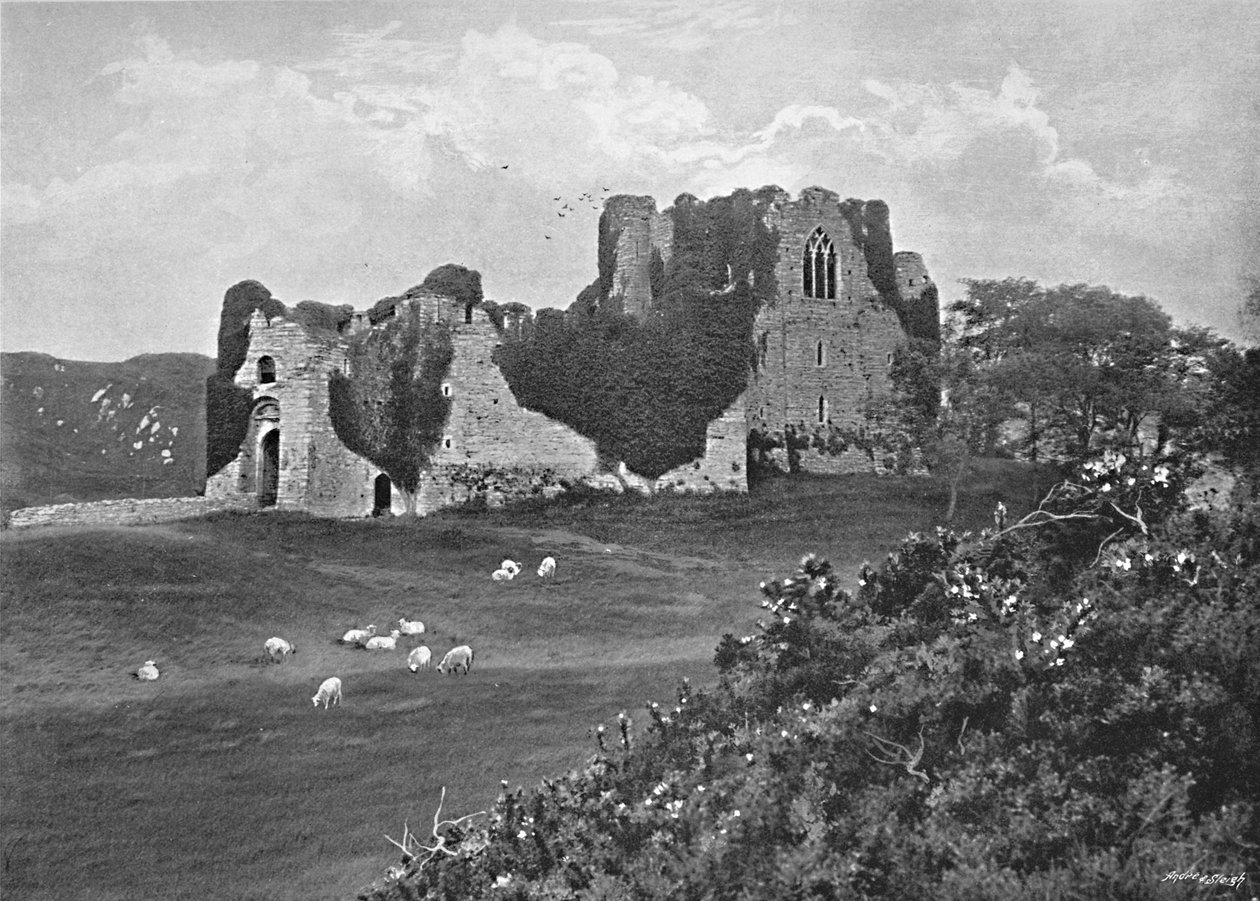 Oystermouth Castle, Mumbles, 1896 tekijältä Harvey Barton