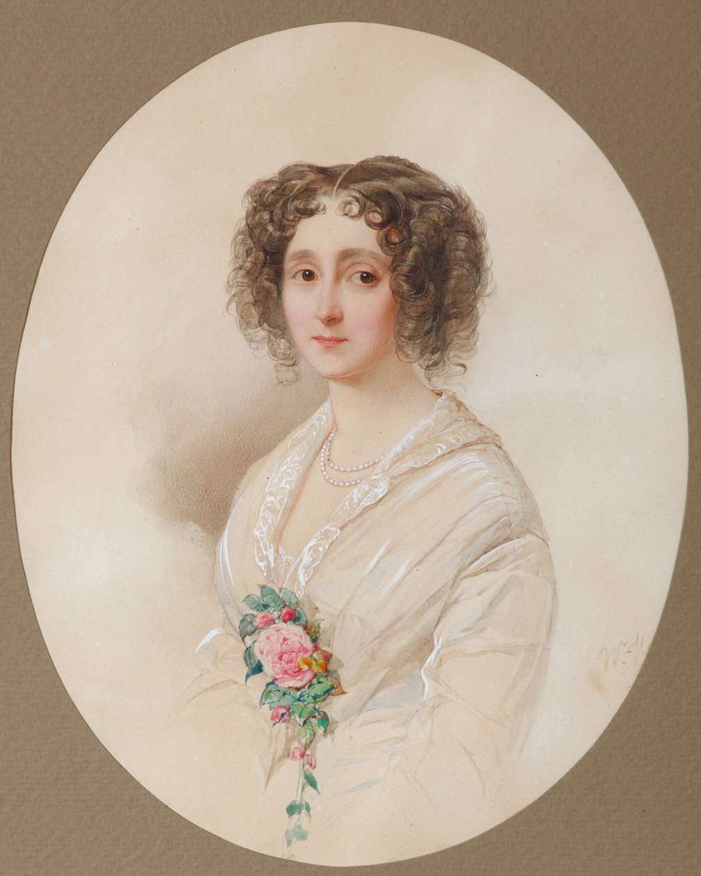 Alexandra Mikhaylovna Chelishchevan muotokuva 1816-1913, 1851 tekijältä Hau