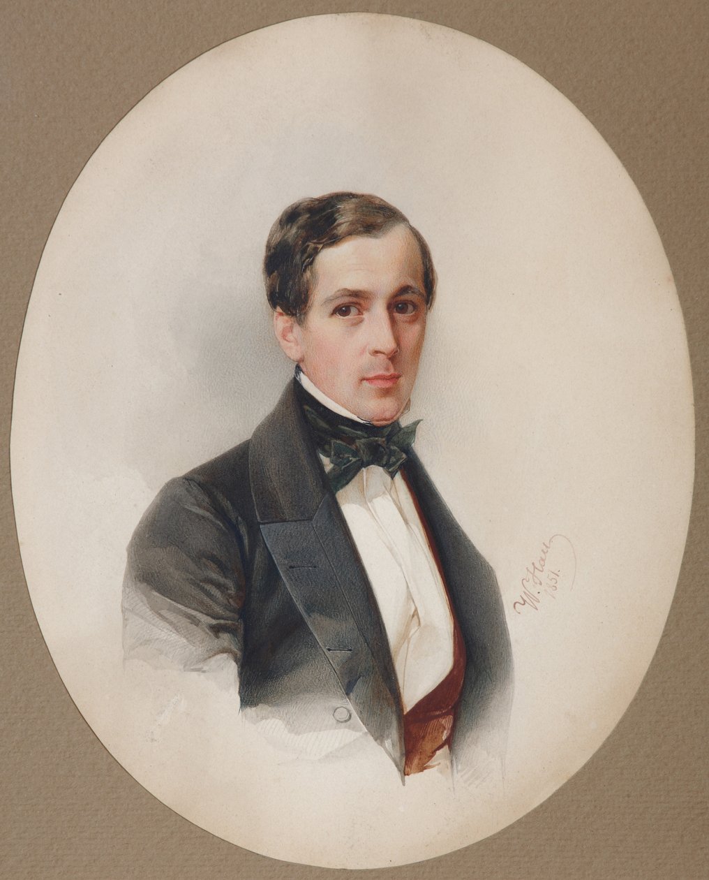 Fjodor Nikolajevitš Chelishchevin muotokuva 1811-1881, 1851 tekijältä Hau