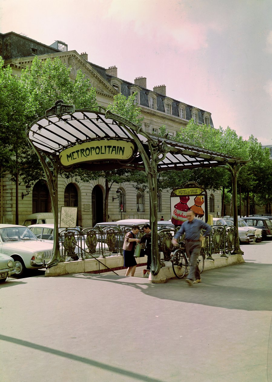 Näkymä Hotel de Ville Metropolitainin sisäänkäynnistä, 1899-1904 tekijältä Hector Guimard