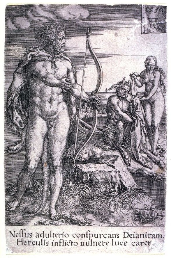 Hercules ja kentauri Nessus tekijältä Heinrich Aldegrever