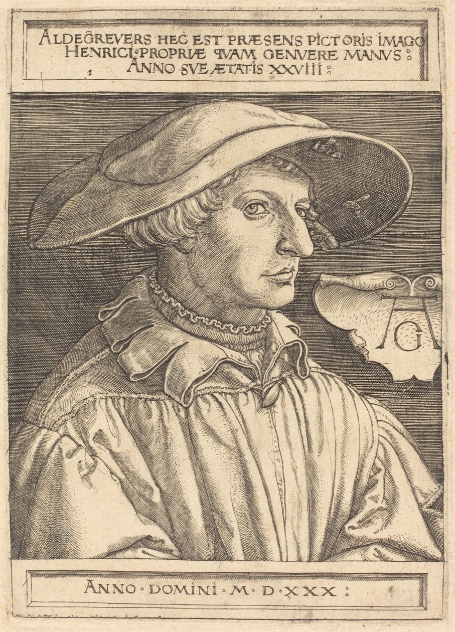 Omakuva, 1530 tekijältä Heinrich Aldegrever