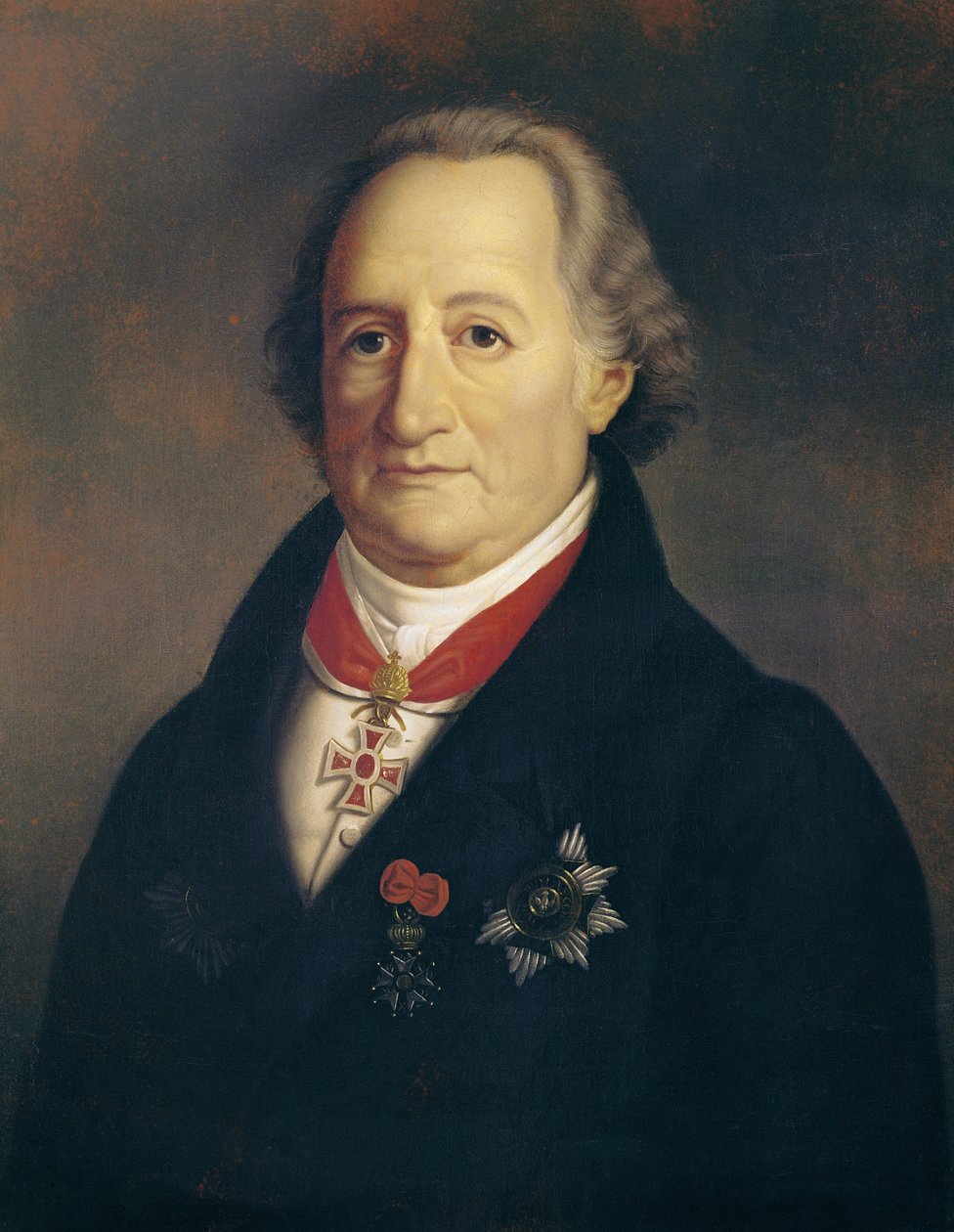 Johann Wolfgang von Goethen (1749-1832) muotokuva koristeineen tekijältä Heinrich Cristoph