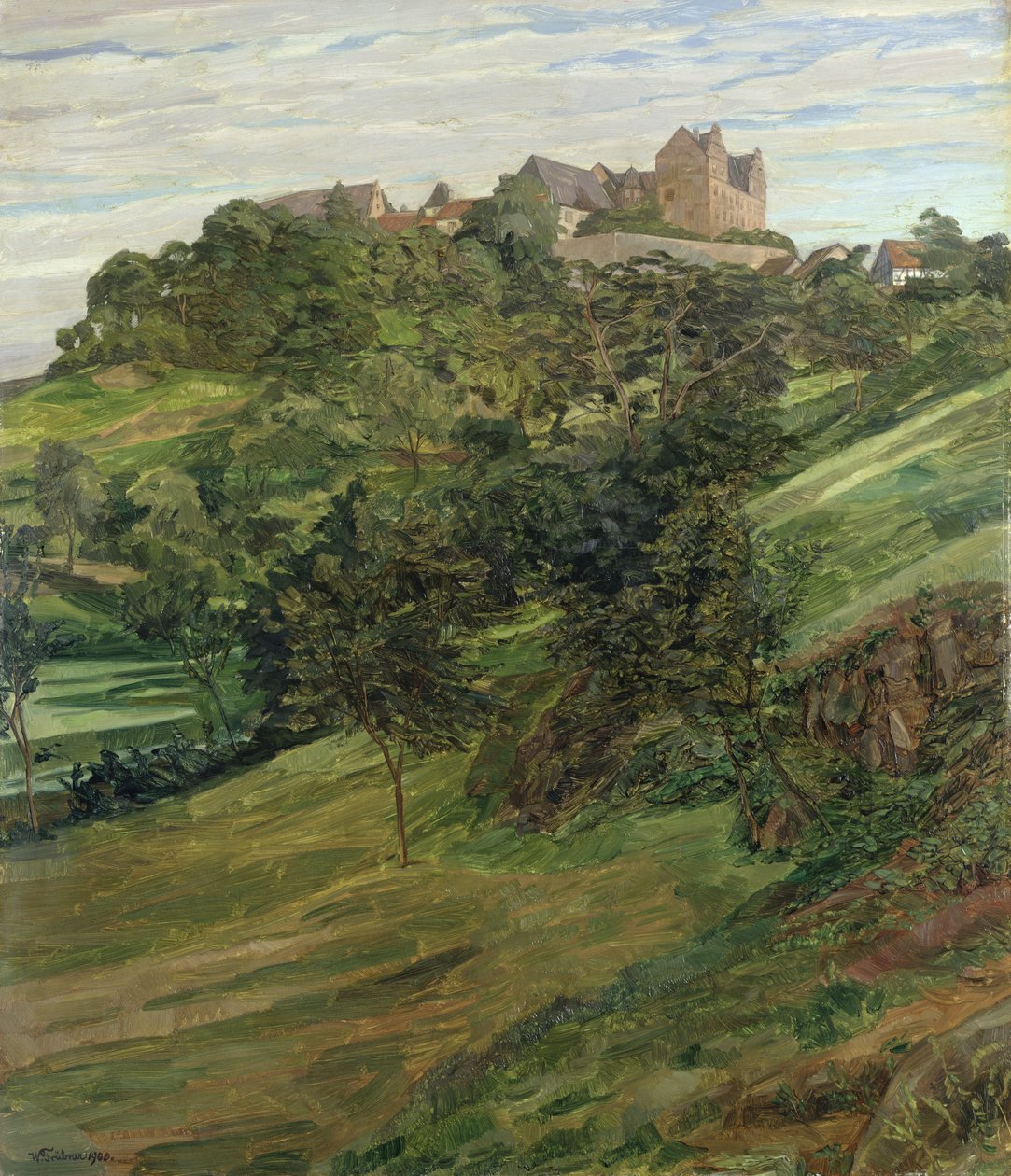 Lichtenbergin linna Odenwaldissa, 1900 tekijältä Heinrich Wilhelm Truebner