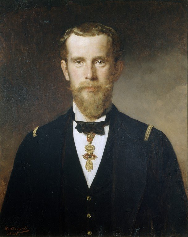 Kronprinz Rudolf im Flottenrock mit Orden vom Goldenen Vlies tekijältä Heinrich von Angeli