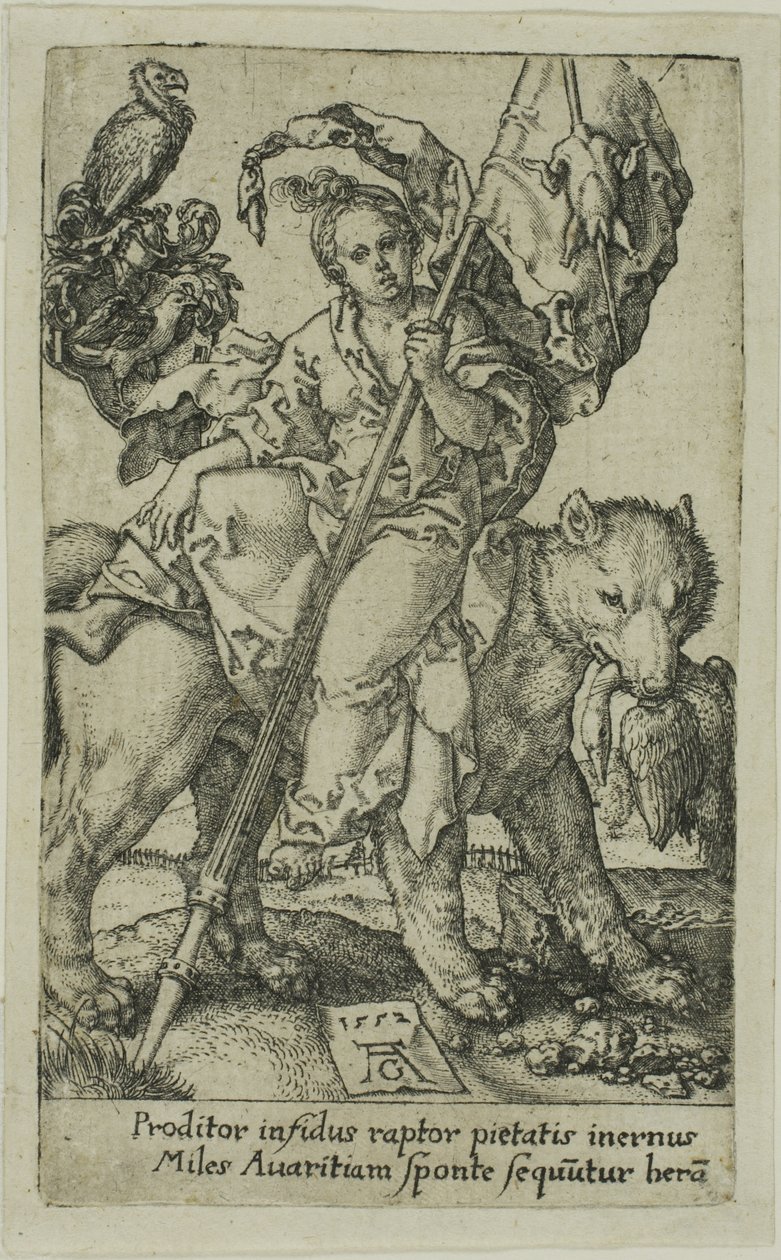 Ahneus, paheista tekijältä Heinrich Aldegrever