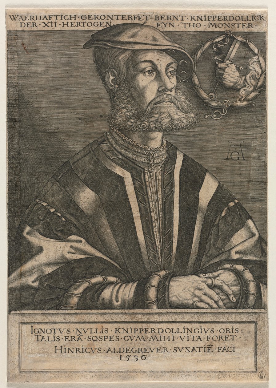 Bernt Knipperdolling, 1536. tekijältä Heinrich Aldegrever