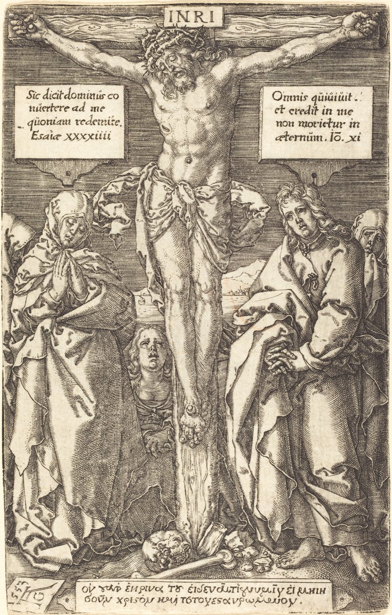 Kristus ristillä, 1553. tekijältä Heinrich Aldegrever