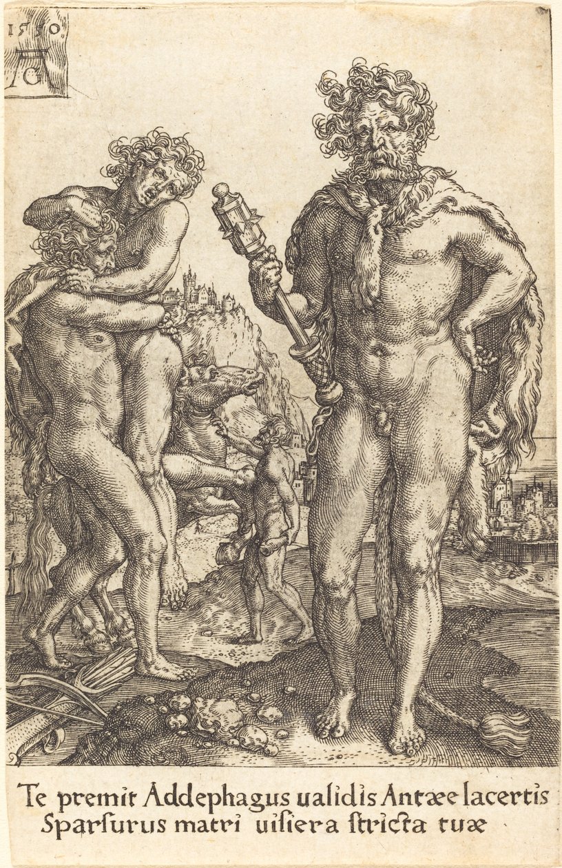 Hercules ja Anthaeus tekijältä Heinrich Aldegrever