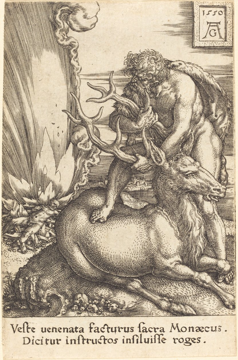 Herkules ja Hind, 1550. tekijältä Heinrich Aldegrever