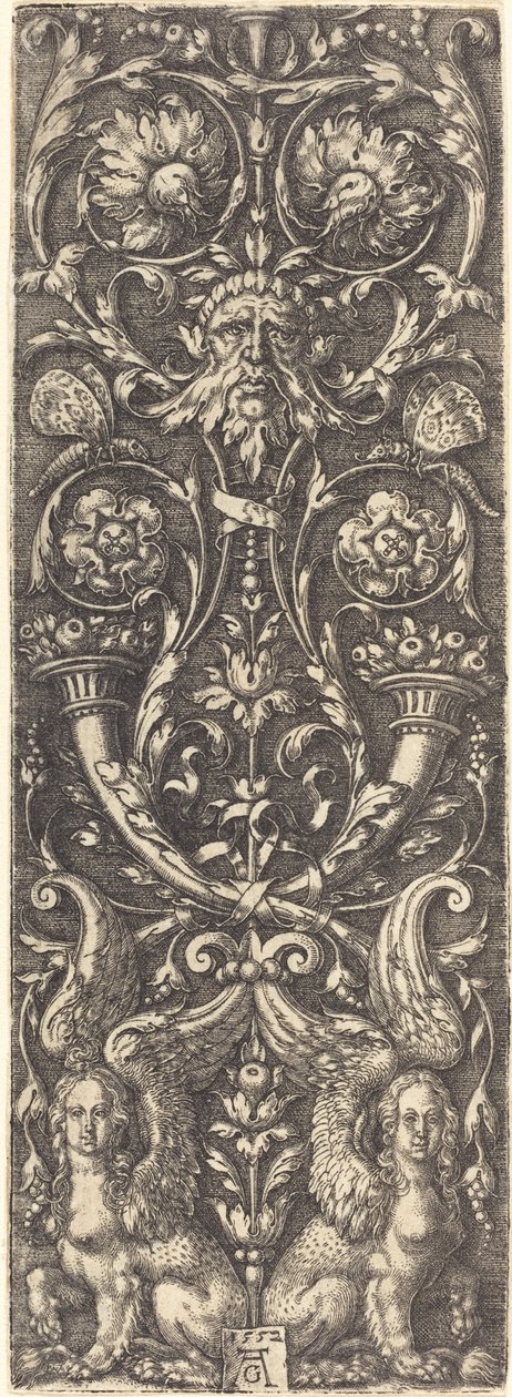 Korkeat hedelmät koristeilla, 1552. tekijältä Heinrich Aldegrever