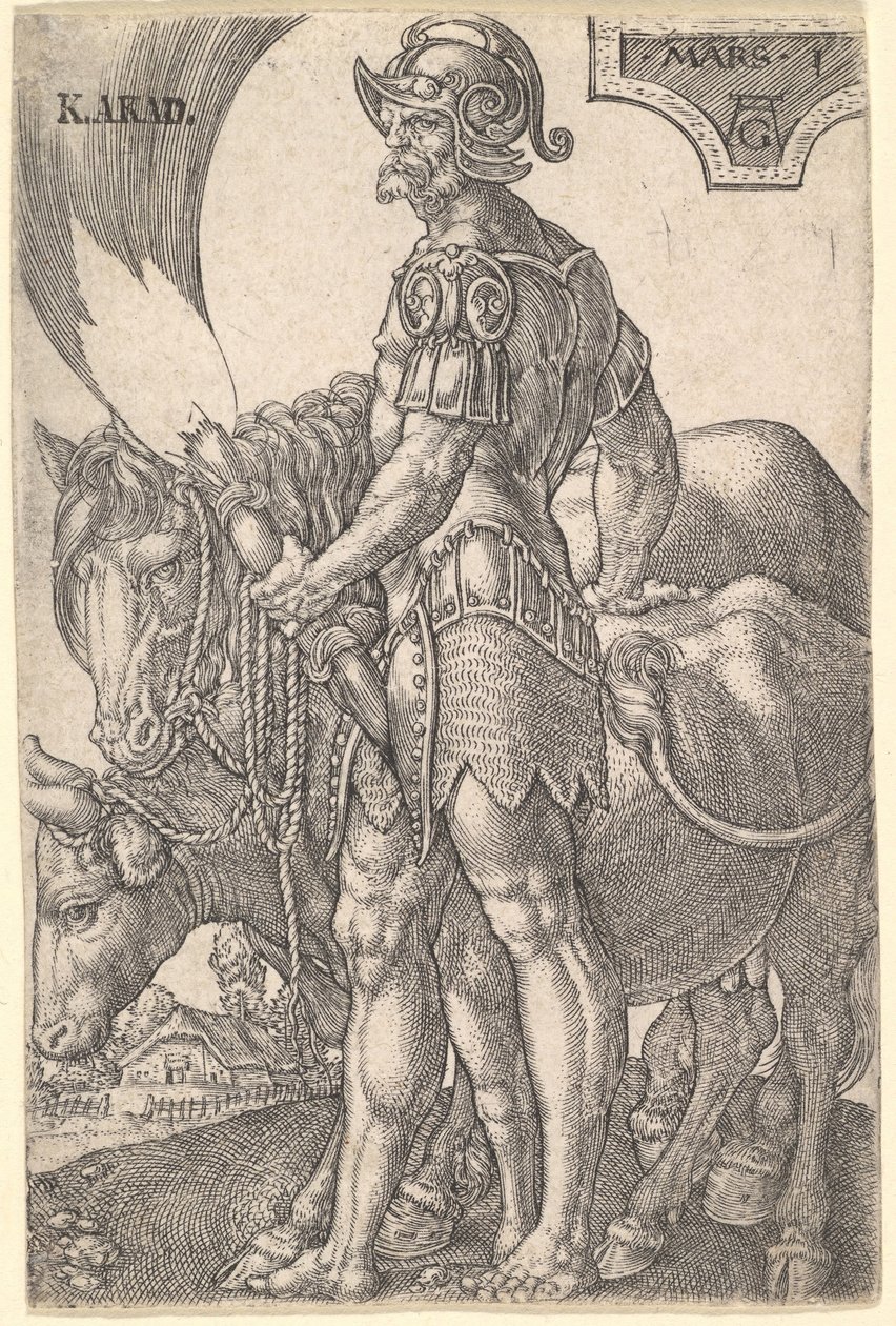 Mars, The Seven Planets, 1533. tekijältä Heinrich Aldegrever