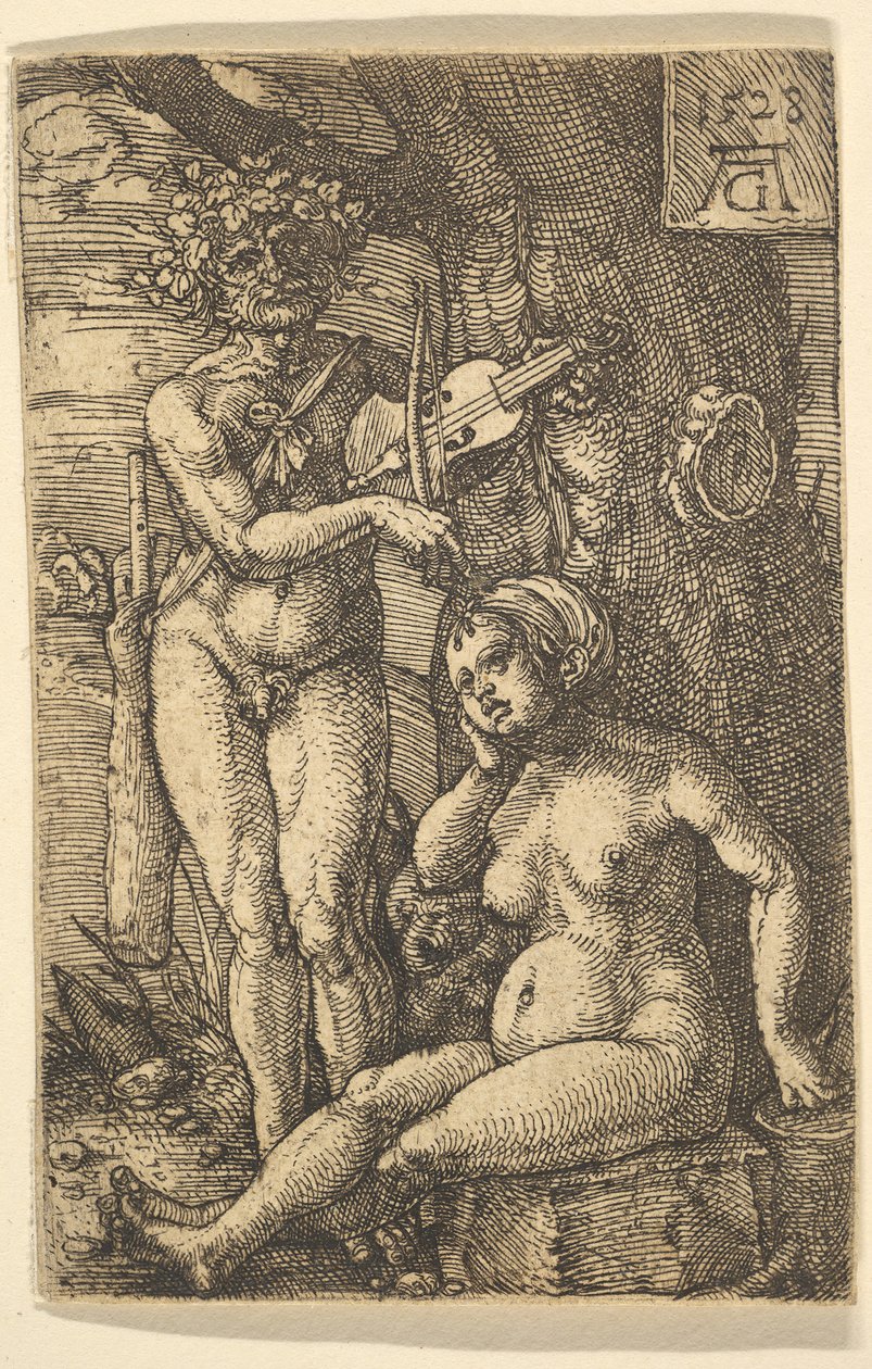 Orpheus ja Eurydike, 1528. tekijältä Heinrich Aldegrever