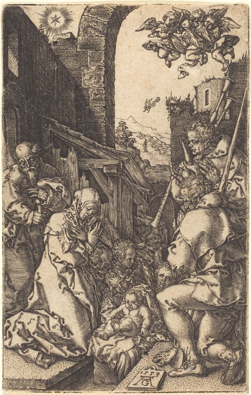 Syntymä, 1553. tekijältä Heinrich Aldegrever
