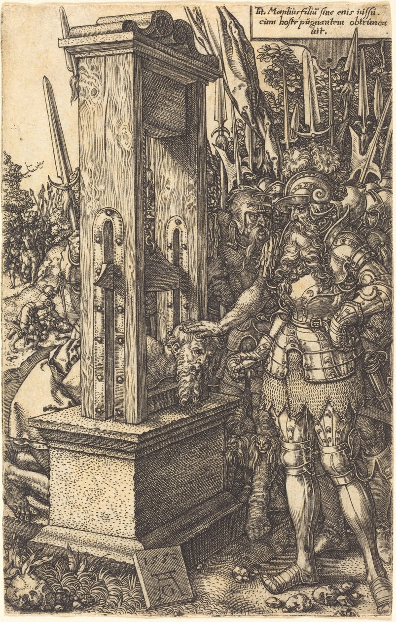 Titus Manlius mestaa poikansa tekijältä Heinrich Aldegrever