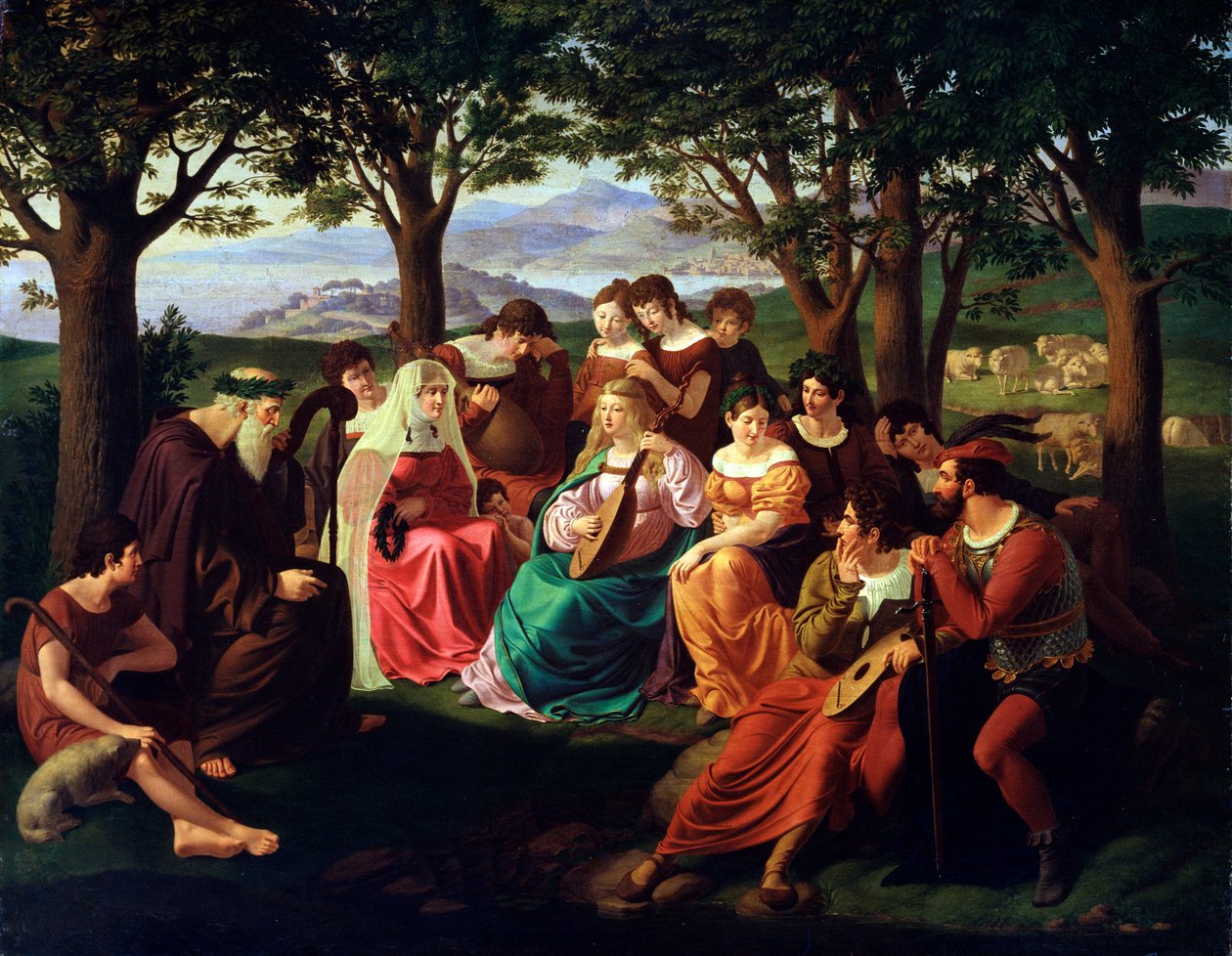 Laulajakilpailu, 1700-luvun loppu tai 1800-luku tekijältä Heinrich Anton Dahling