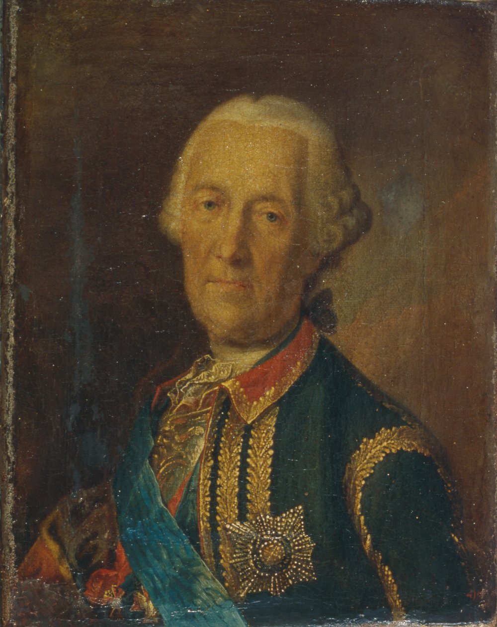 Kenttämarsalkka ja poliitikko kreivi Burkhard Christoph von Munnichin muotokuva 1683-1767, 1764 tekijältä Heinrich Buchholz