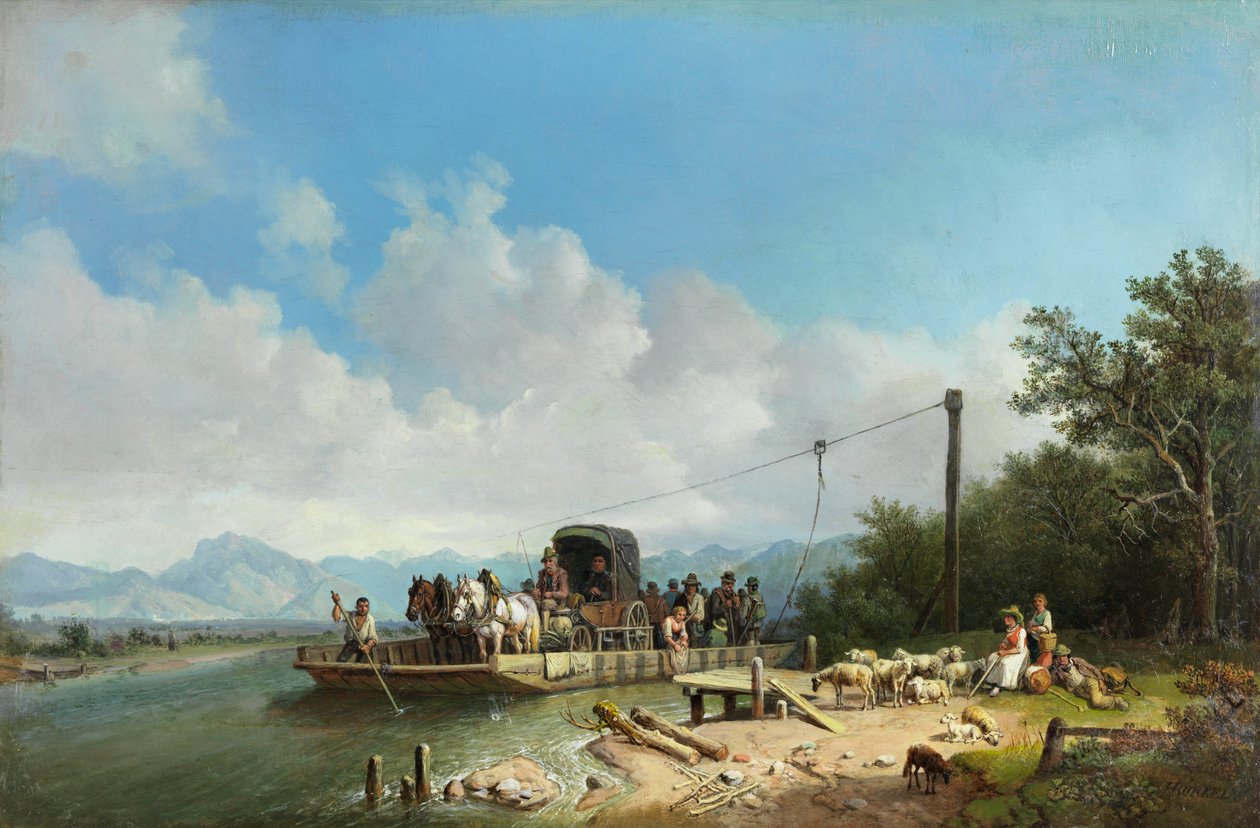 Heinrich Bürkel Lautta majatalossa noin 1867 tekijältä Heinrich Burkel