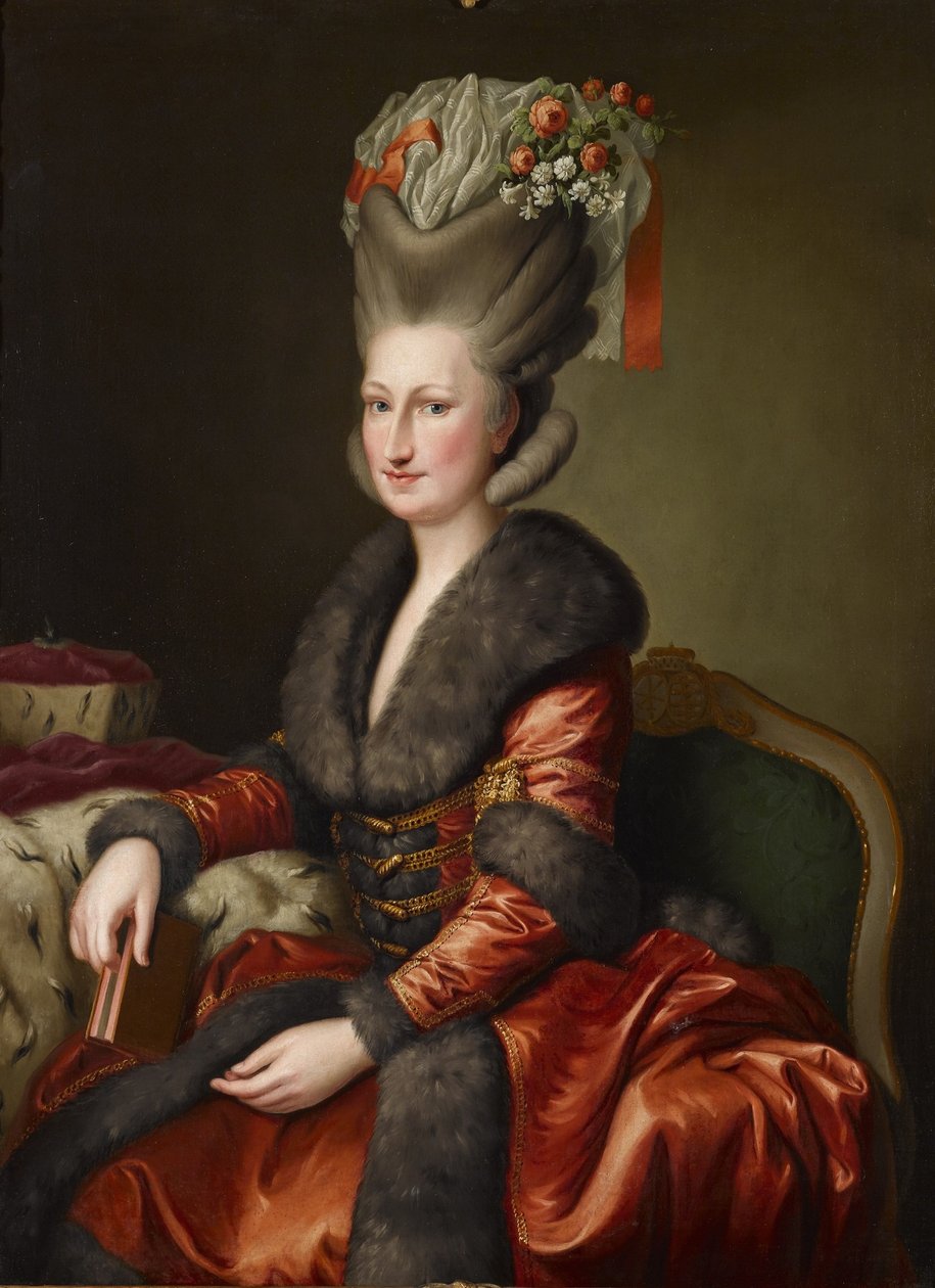 Muotokuva Maria Amalie Auguste Saksin puolalaisesta puvusta. tekijältä Heinrich Carl Brandt