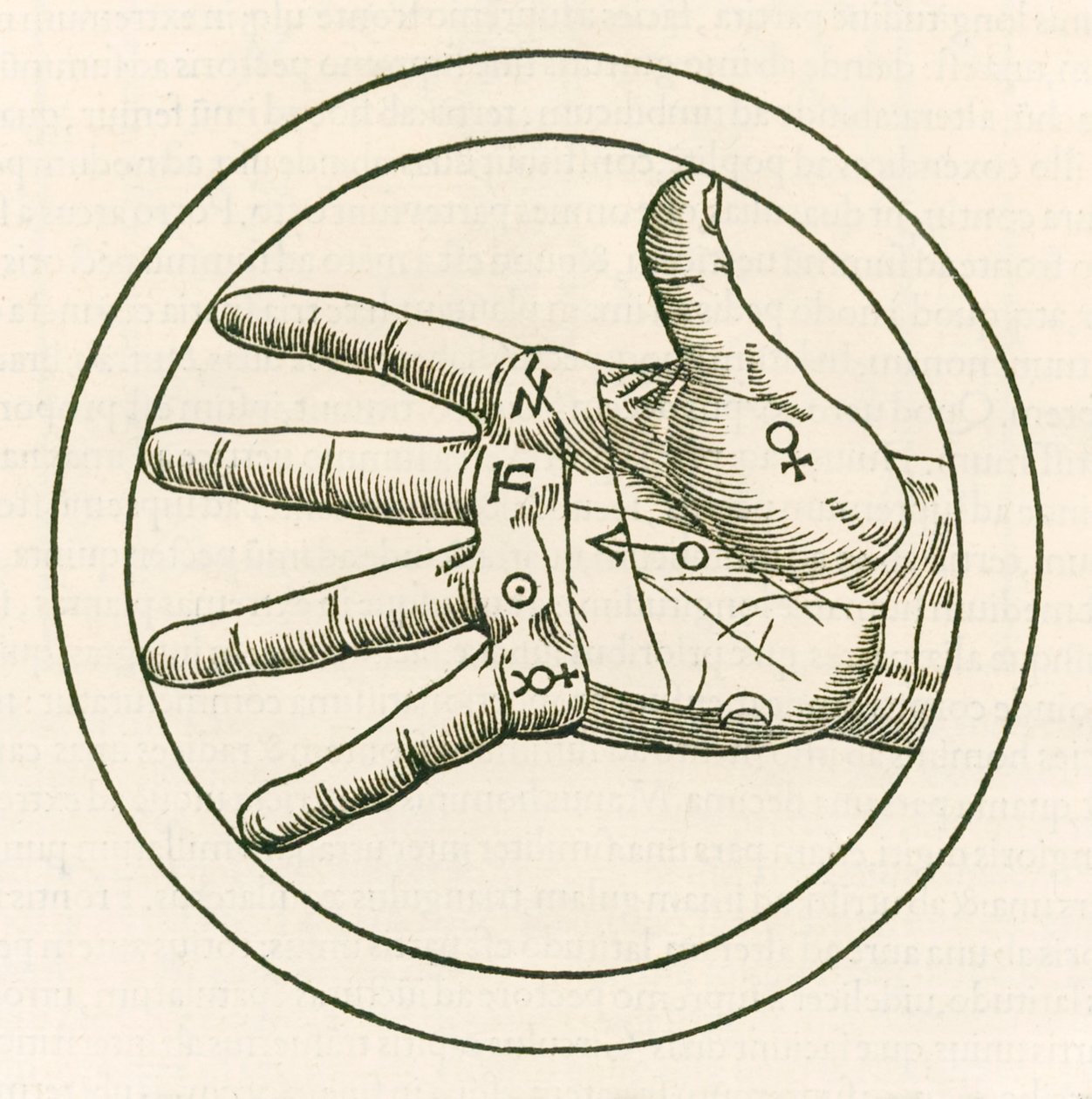 Heinrich Cornelius Agrippa von Nettesheimin (1486-1535) kädentaiteen käsi -kaiverrus De occulta philosophia libri tres (Kolme okkulttisen filosofian kirjaa) julkaistiin vuonna 1533. tekijältä Heinrich Cornelius Agrippa von Nettesheim
