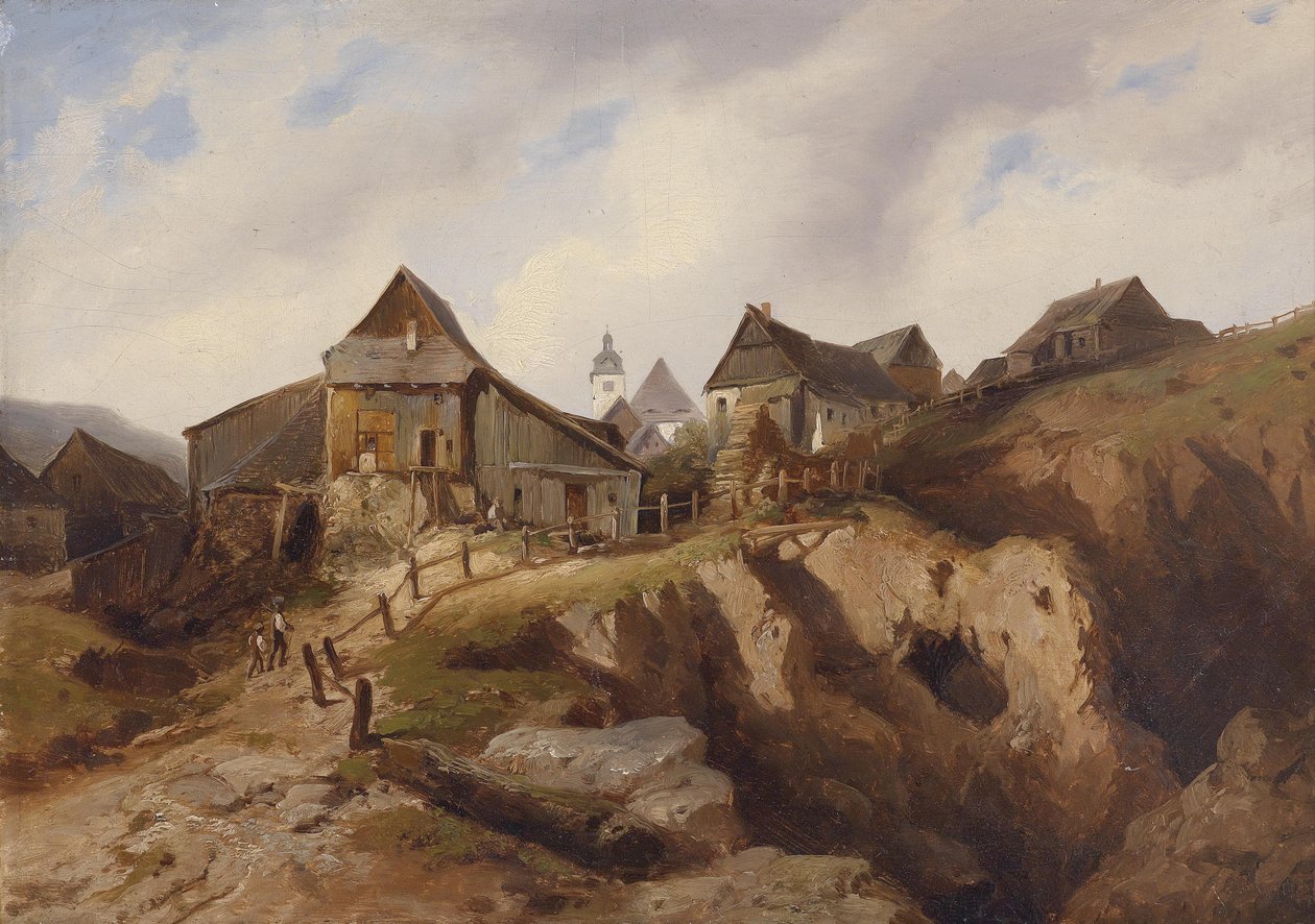 Dorf in der Nähe von Altenberg tekijältä Heinrich Eduard Müller