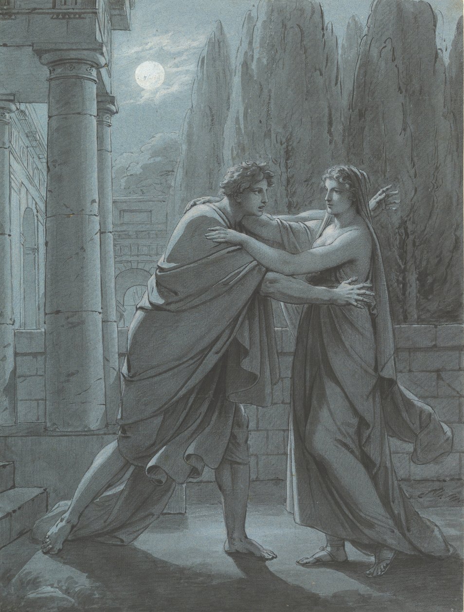 Lais ottaa Aristipp by Surprise, n. 1801. tekijältä Heinrich Friedrich Füger