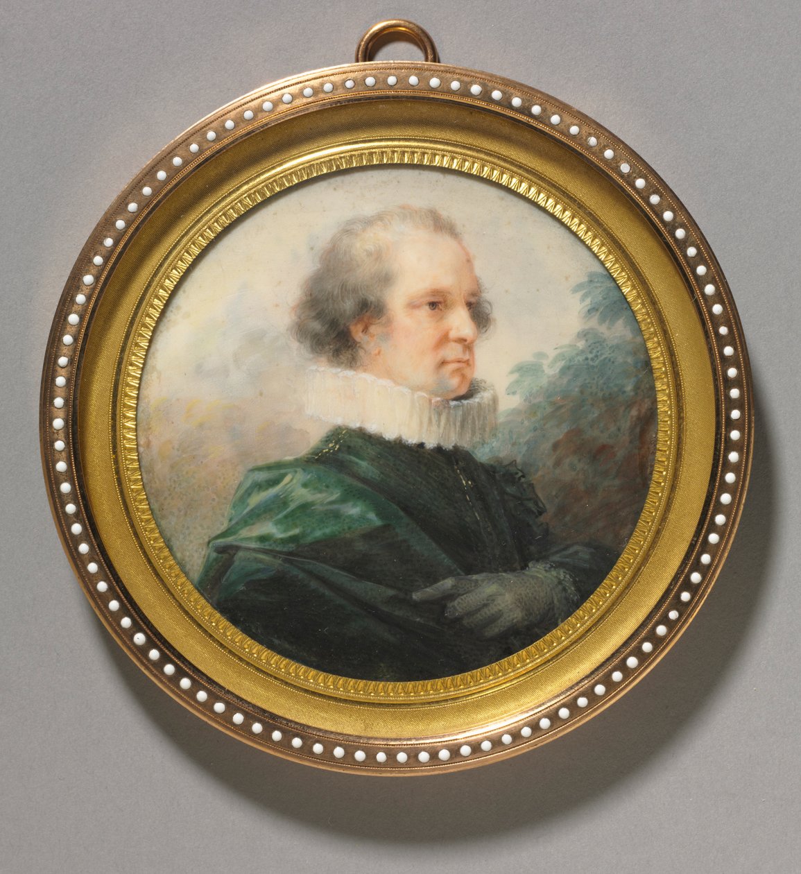 Muotokuva miehestä, jolla on valkoinen röyhelö, c. 1790. tekijältä Heinrich Friedrich Füger