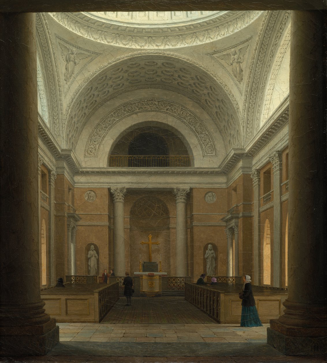 Christiansborgin Slotskirken, Kööpenhamina, noin 1850-luku. tekijältä Heinrich Hansen