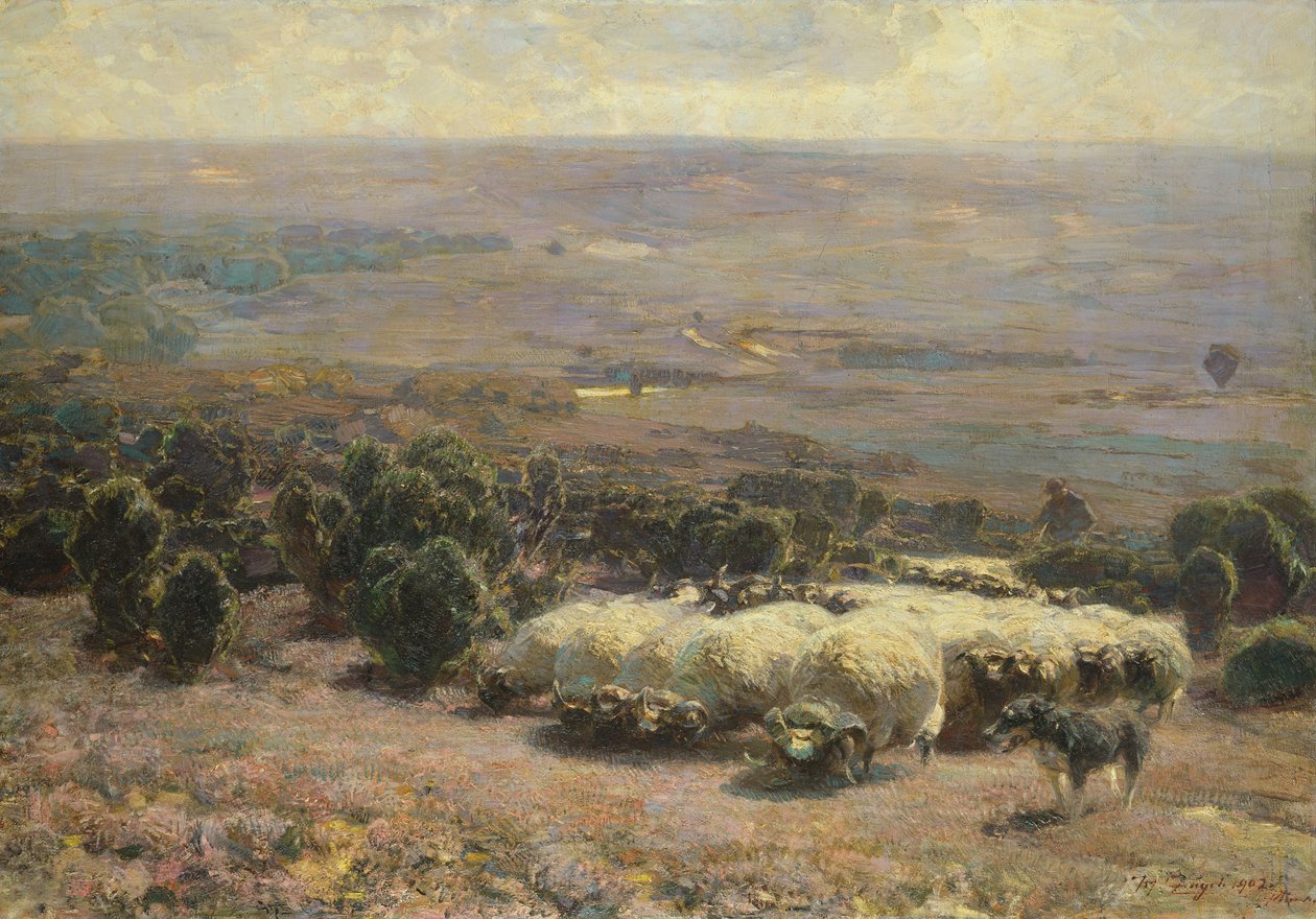 Lammaslauma Luneburger Heidessa, 1902 tekijältä Heinrich Johann von Zugel