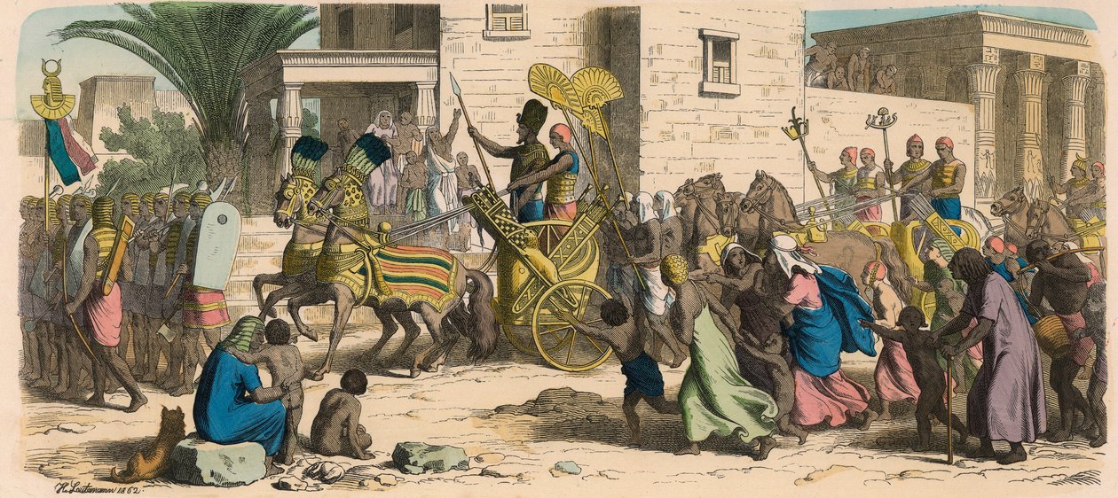 Muinainen Egypti: Farao marssi sotaan tekijältä Heinrich Leutemann