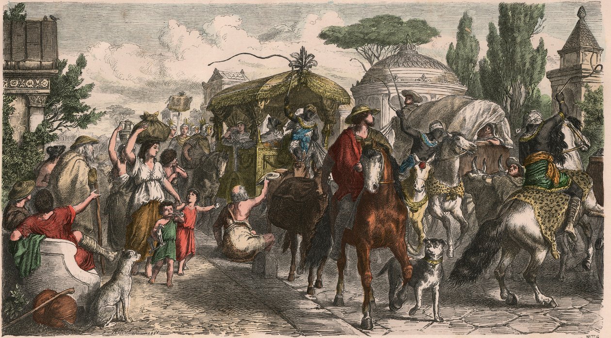 Muinainen Rooma: Via Appia (Appian Way) keisarikunnan aikakaudella tekijältä Heinrich Leutemann