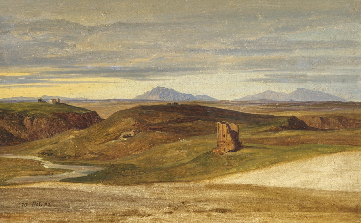Campagnassa, 1822 (öljy paperille kankaalle) tekijältä Heinrich Reinhold