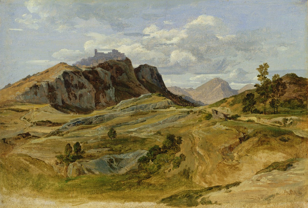 Maisema Civitellassa, 1822 (öljy paperille pahville) tekijältä Heinrich Reinhold