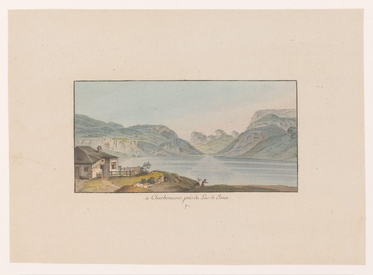 Gezicht op Les Charbonnières bij het Lac de Joux Charbonieresissa, lähellä Lac de Joux