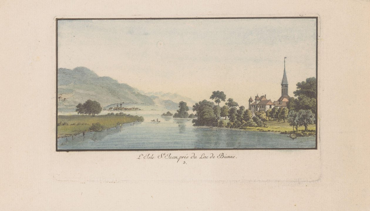 Näkymä St. Petersinselille Bielersee-joella L