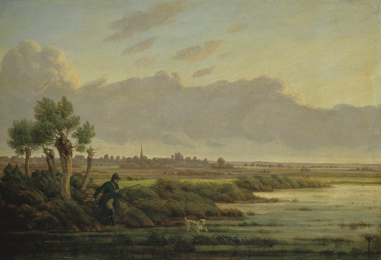 Alsterilla Winterhudessa, 1834 tekijältä Heinrich Stuhlmann