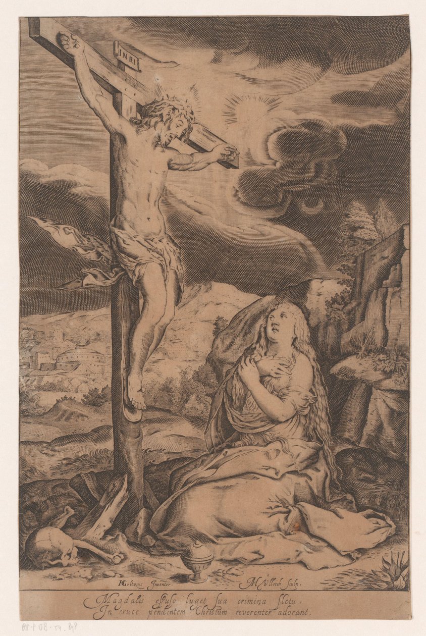 Kristus ristillä Maria Magdalenan kanssa tekijältä Heinrich Ulrich