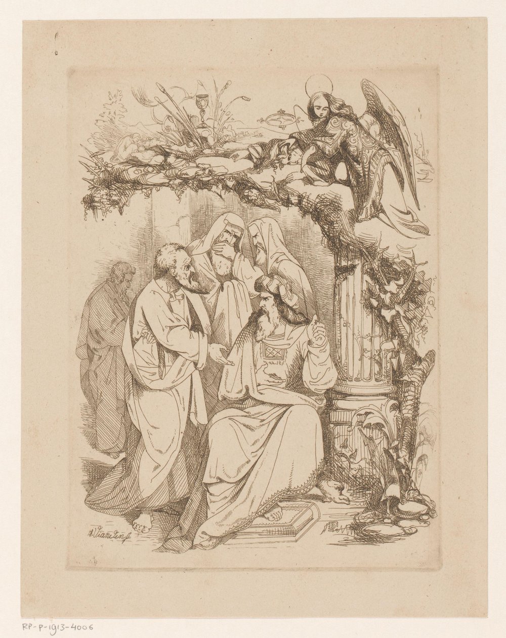 Juudas Iskariot ylipappien kanssa Ahneus (Avaritia) Deadly Sins and the Fall (sarjan nimi) tekijältä Heinrich Vianden