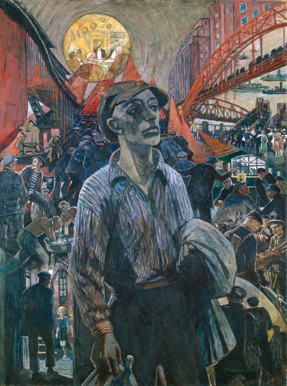 Hampurin telakan työntekijä, Hampurin toveri, 1928. tekijältä Heinrich Vogeler