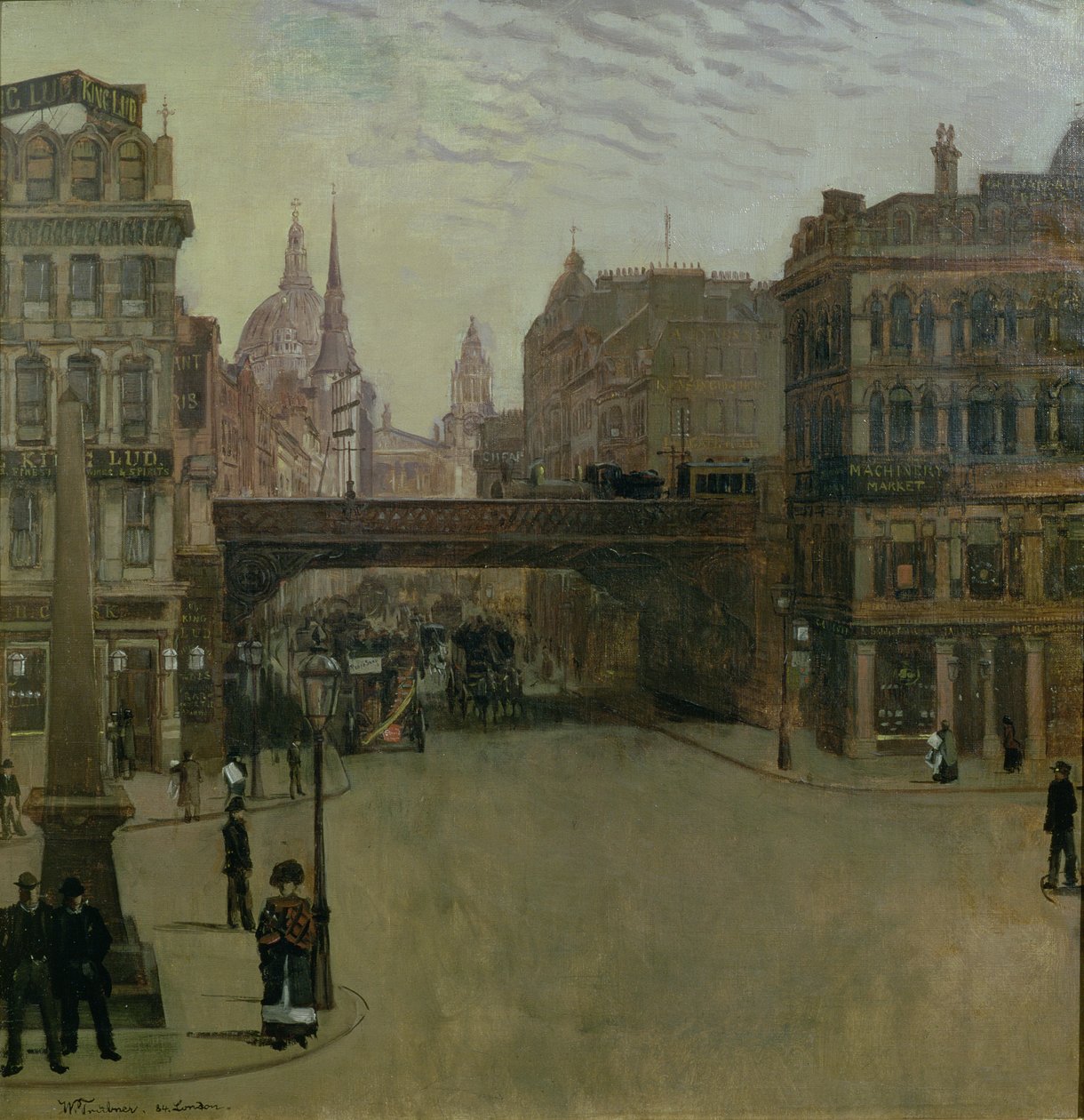 Ludgate Hill, 1884 tekijältä Heinrich Wilhelm Truebner
