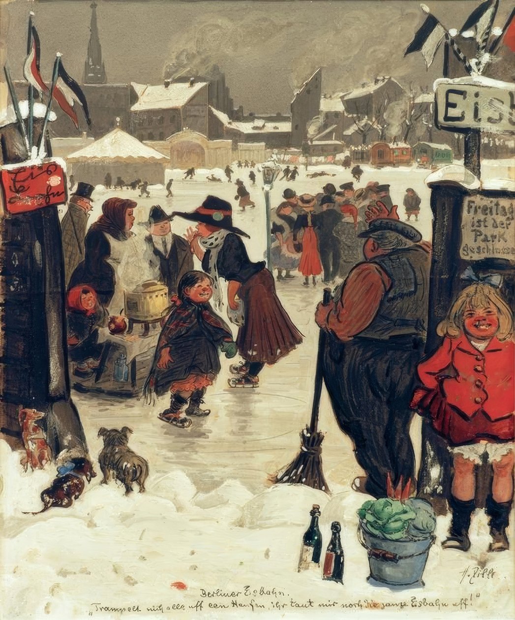 Berliinin jäähalli tekijältä Heinrich Zille