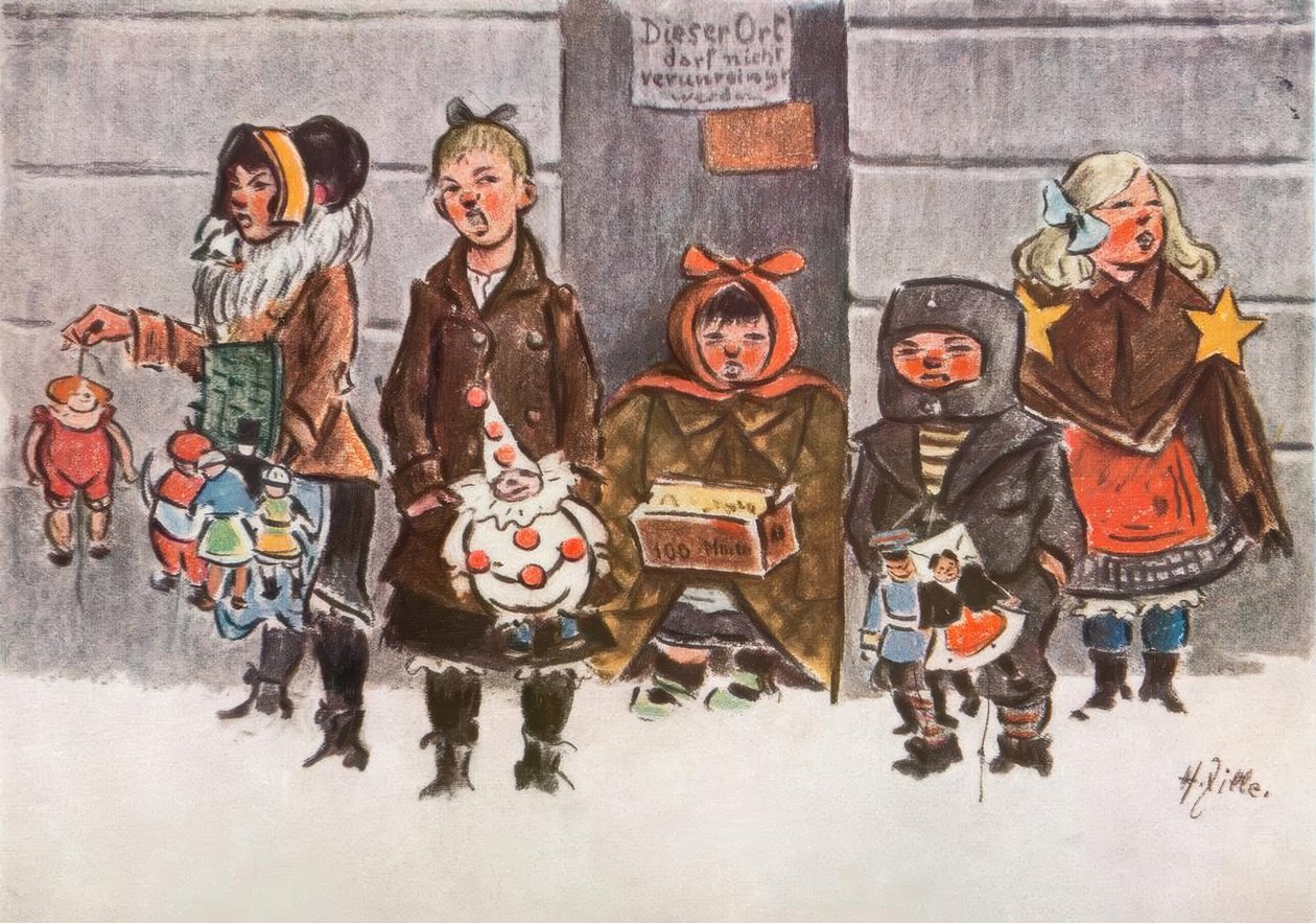 Ten Fennje hyppääjä! / Viisi fenkolia, kultainen tähti! tekijältä Heinrich Zille