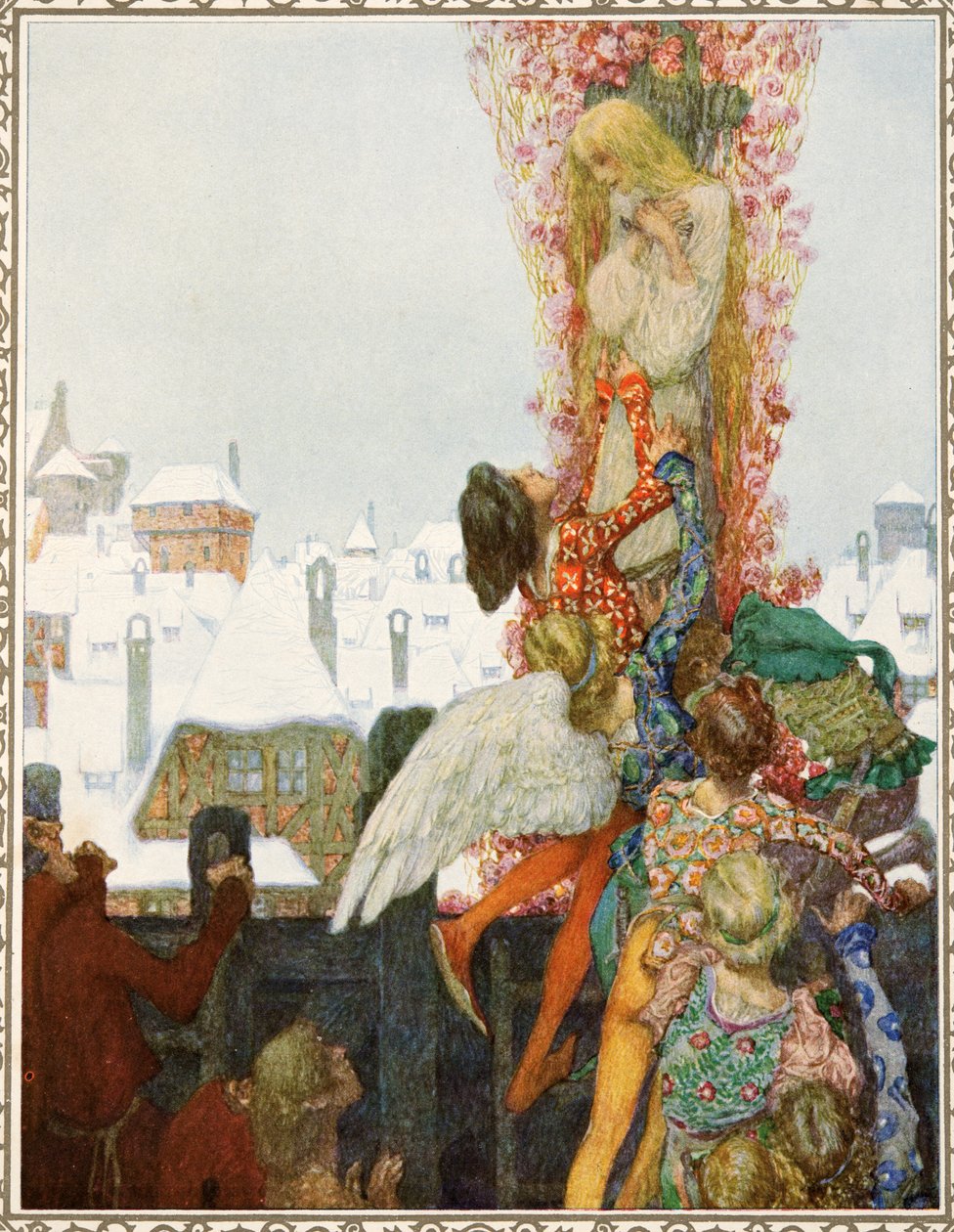 Villijoutsenet Hans Christian Andersenin tarinoista, pub. 1911 tekijältä Heinrich and Urban Lefler