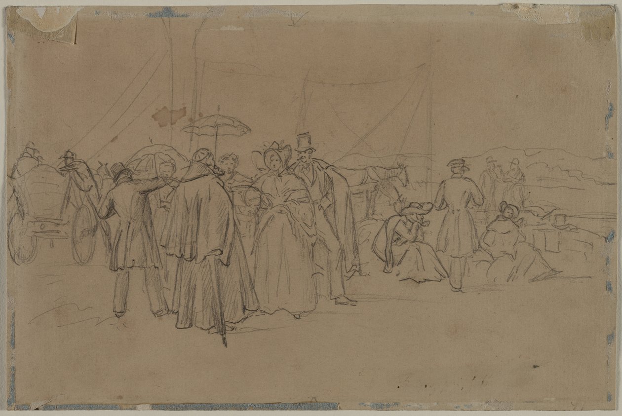 Rhine Steamer recto matkustajat, toinen tai kolmas vuosineljännes 1800-luvulta. tekijältä Heinrich von Mayr