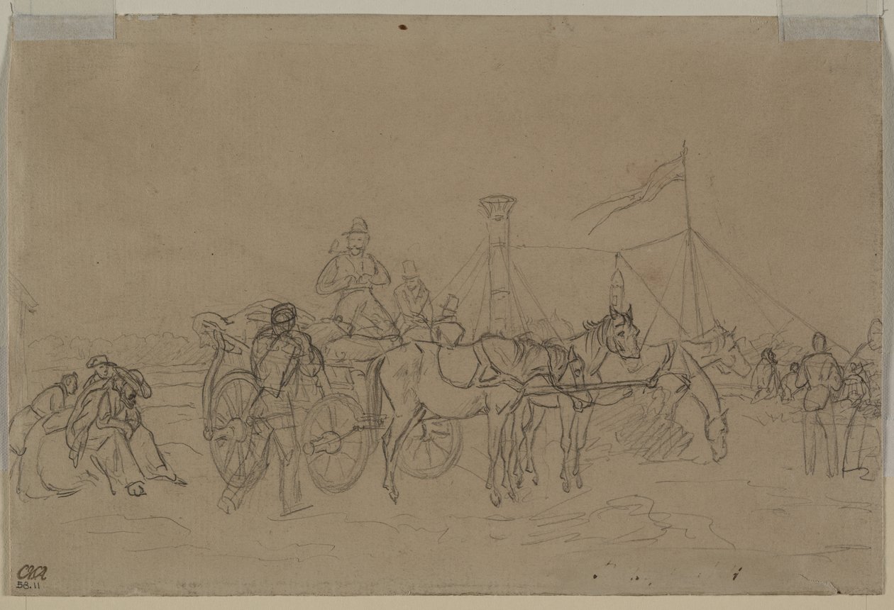 Matkustajat Reinin höyrylaivaan, toinen tai kolmas vuosineljännes 1800-luvulta. tekijältä Heinrich von Mayr