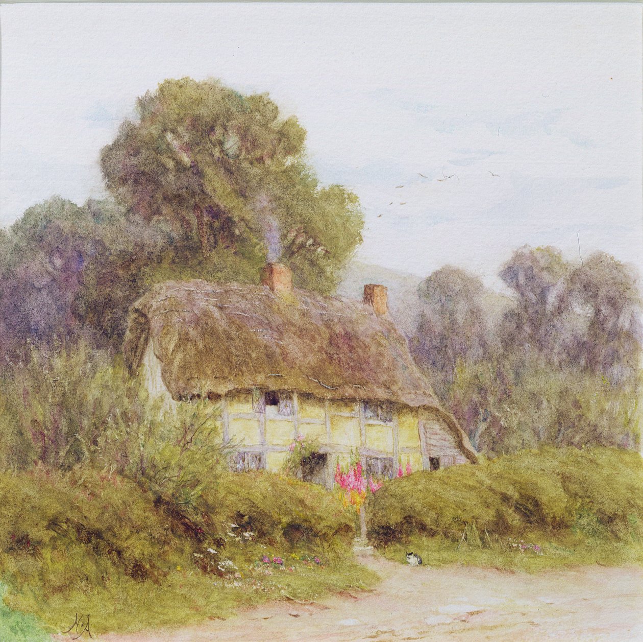 Maalaismökki tekijältä Helen Allingham